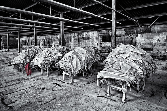 4 Carts of Burlap