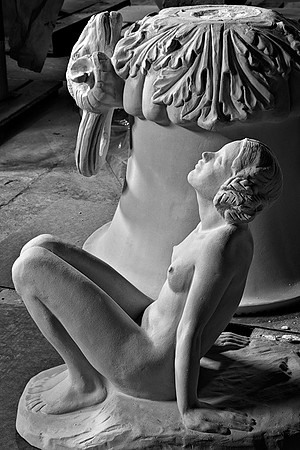 Terra Cotta Nude & Urn Base