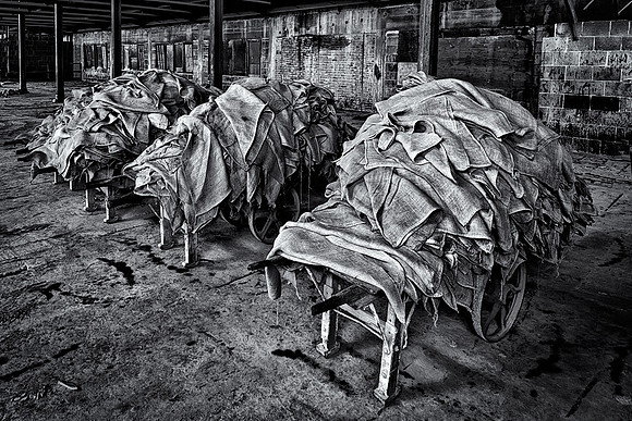 3 Carts of Burlap